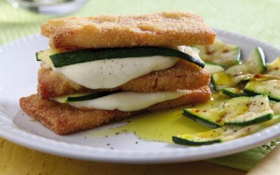 Eggplant and Cooked Ham Millefeuille