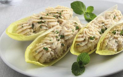 Ham-filled Endive Boats