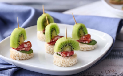 Fruit, veggie and charcuterie board