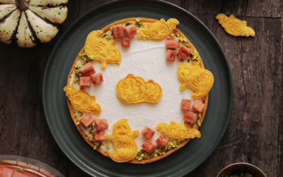 Gourmet Halloween: Pumpkin Tart with Ricotta, Pistachios & Grilled Mortadella