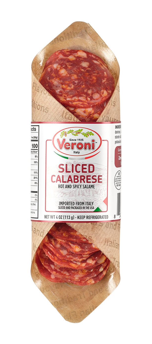 PNC433 Pre-sliced Chub Salami calabrese 4oz
